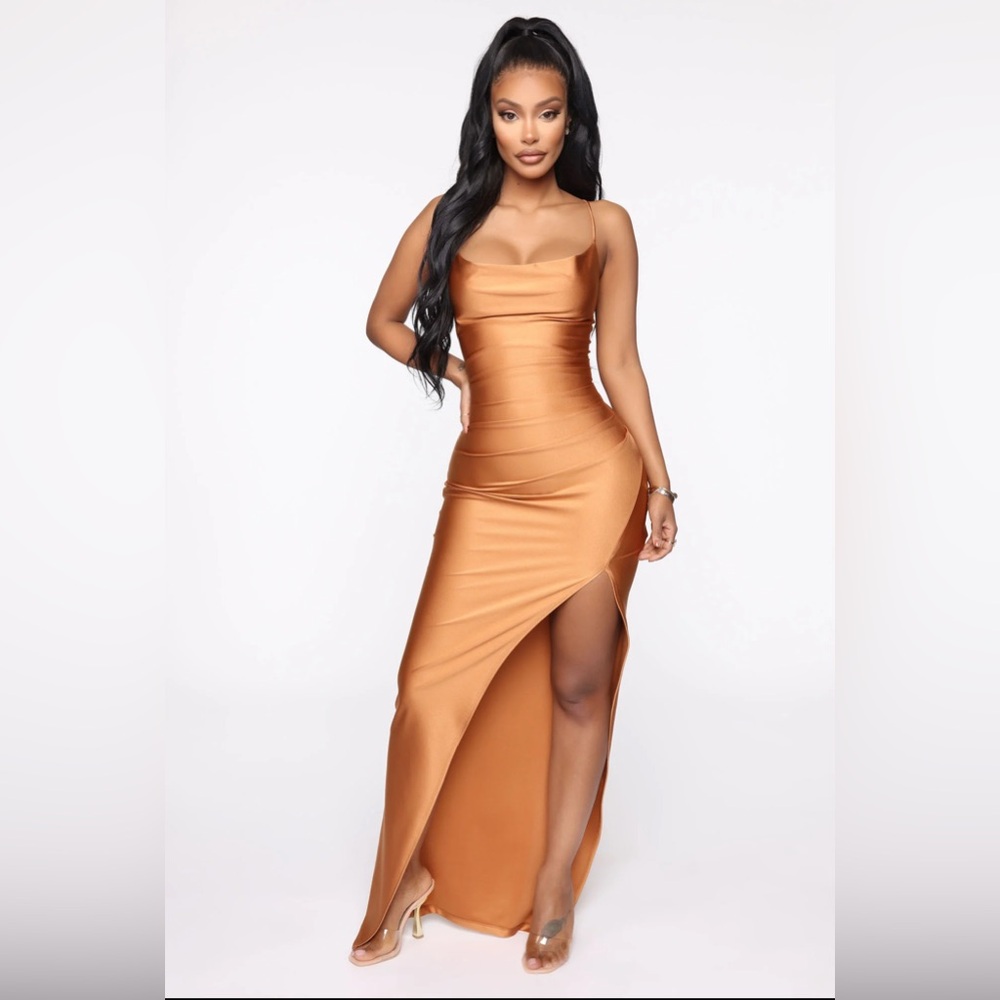 NWT Maxi Dress in Cognac